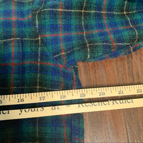 Pendleton Plaid Virgin Wool Shirt Elbow patches M - Picture 5 of 8
